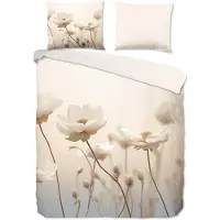 Muller Textil Good Morning Lilith Flanel Dekbedovertrek Ecru-2-persoons (200 x 200/220 cm)