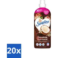 Soupline 20 x – Wasverzachter – Verwarmende Kokosnoot & Witte Bloemen – 950 ml - Voordeelverpakking - 20 stuks