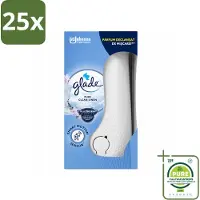Glade 25 x - Houder Sense & Spray - Pure Clean Linen - 18 ml - Grootverpakking - Vaatwasstrips - Geurverspreiding - Luchtverfrisser - Bewegingssensor - Frisse Geur - Linnengoed Geur