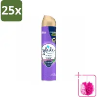 Glade 25 x - Luchtverfrisser Spray - Tranquil Lavender & Aloë - 300 ml - Bulkverpakking - Luchtverfrisser - Douchemop - Frisheid