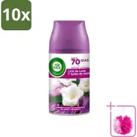 Air Wick 10 x - Luchtverfrisser Navulling - Maan Lelie - Automatische Spray - 250 ml - Bulkverpakking - Maanlelie geur - Douchemop - Essentiële oliën