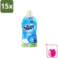 Silan 15 x – Wasverzachter – Classic Blue Fris Lentegevoel – 1144 ml - Bulkverpakking - Wasverzachter - Douchemop - Fris lentegevoel