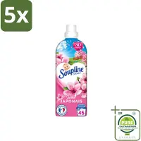 Soupline 5 x – Wasverzachter – Japanse Tuin – 950 ml - Grootverpakking - Vaatwasstrips - Wasverzachter - Zachte Wasgoed - Geur - Japanse Tuin - Rustgevende Geur