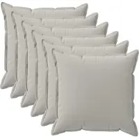 vidaXL Kussensloop 6 st HOUTEN Grijs 45 x 45 cm Polyester