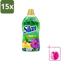 Silan 15 x Aromatherapy - Wasverzachter - Fascinating Jungle - Essentiële Oliën en Langdurige Parfum - 48 Wasbeurten - 1.056L - Bulkverpakking - Wasverzachter - Douchemop - Geur