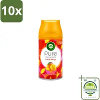 Air Wick 10 x – Luchtverfrisser Navulling – Island Mango – 250 ml - Grootverpakking - Vaatwasstrips - Luchtverfrisser - Tropische Geur - Mango Geur - Geur Neutralisatie - Frisse Geur