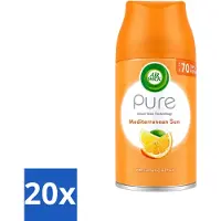 Air Wick 20 x - Luchtverfrisser Navulling - Mediterrane Zon - Automatische Spray - 250 ml - Voordeelverpakking - 20 stuks