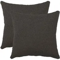 vidaXL Kussensloop 2 st HEERLEN Donkergrijs 35 x 35 cm Bouclé