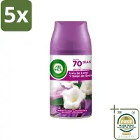 Air Wick 5 x - Luchtverfrisser Navulling - Maan Lelie - Automatische Spray - 250 ml - Wasstrips - Maan Lelie - Luchtverfrisser - Geur - Essentiële Oliën - Geurverspreiding