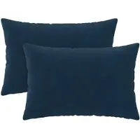 vidaXL Kussensloop 2 st HEERLEN Blauw 50 x 80 cm Microfiber Fleece