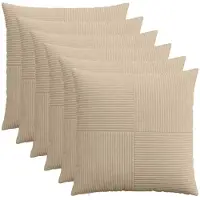 vidaXL Kussensloop 6 st ALMELO Taupe 55 x 55 cm corduroy
