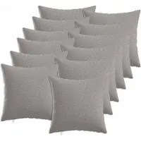 vidaXL Kussensloop 12 st HEERLEN Wolkgrijs 50 x 50 cm Stof