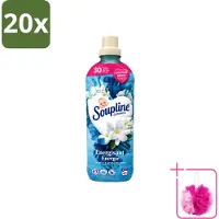 Soupline 20 x – Wasverzachter – Energie Jasmijn & Witte Bloemen – 950 ml - Bulkverpakking - Wasverzachter - Douchemop - Jasmijn