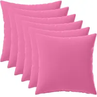 vidaXL Kussensloop 6 st HEERLEN Roze 45 x 45 cm Polyester