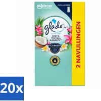 Glade 20 x - Touch & Fresh - Exotic Tropical Blossoms - 2x 10 ml - Voordeelverpakking - 20 stuks