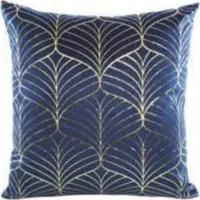 Eurofirany Decoratieve Kussenhoes LINDI 45x45cm - Marine Blauw/Goud
