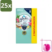 Glade 25 x - Touch & Fresh - Exotic Tropical Blossoms - 2x 10 ml - Bulkverpakking - Geur - Douchemop - Frisheid