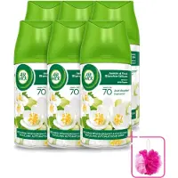 Air Wick 6 x Freshmatic - Luchtverfrisser - Navulling Automatische Spray - Jasmijn en Witte Bloemen - 250ml - Bulkverpakking - Luchtverfrisser - Douchemop - Automatische geur