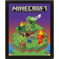 Pyramid Minecraft 3d-switching Terrain Poster
