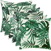 vidaXL Kussensloop 6 st HEERLEN Bladpatroon 35 x 35 cm Polyester