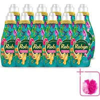 Robijn 12 x Collections - Wasverzachter - Paradise Secret - 1,25L - 50 Wasbeurten - Bulkverpakking - Wasverzachter - Douchemop - Luxe wasverzachter