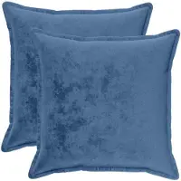 vidaXL Kussensloop 2 st HOUTEN Lichtblauw 60 x 60 cm Flanel