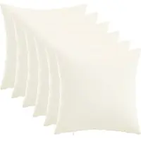 vidaXL Kussensloop 6 st HEERLEN Wit 45 x 45 cm Stof