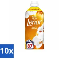 Lenor 10 x - Wasverzachter - Amber & Orchidee - Fris & Zacht - 87 Wasbeurten - Voordeelverpakking - 10 stuks