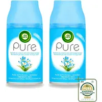 Air Wick 2 x Freshmatic - Luchtverfrisser Navulling - Pure Lentedauw - 250ml - Wasstrips - Luchtverfrisser - Lentedauw - Natuurlijke Geur - Geurverspreider - Geurneutralisatie
