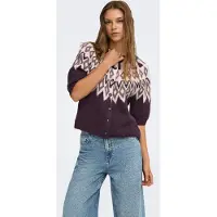 ONLY Gebreid vest purper