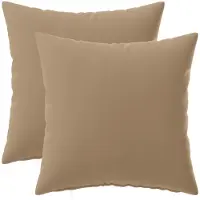 vidaXL Kussensloop 2 st HEERLEN Taupe 50 x 50 cm Polyester
