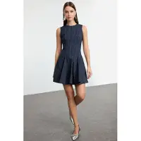 Trendyol Jurk navy / wit