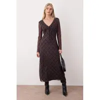 Trendyol TRENDYOLMİLLA Dames Meerkleurig Geruit Maxi Lang Casual Bodycon Jurken