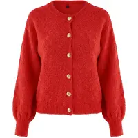 Trendyol TRENDYOLMİLLA Dames Rood Effen Lang Regular fit Vesten