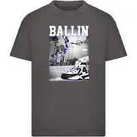 Mister tee Shirt 'Ballin Hard' donkerblauw / gemengde kleuren