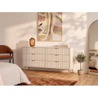 Pascal Morabito Ladekast met 6 lades - Beige en goudkleurig - ELONARIA