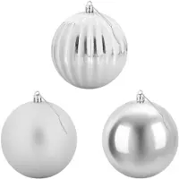 vidaXL Kerstbalset XL 15 st zilver Ø 10 cm Kunststof