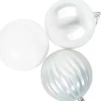 vidaXL - Kerstballenset - XXL - 3 - st - Wit - Ø - 25 cm - Kunststof