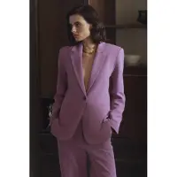 Trendyol TRENDYOLMİLLA Dames Paars Effen Lang Getailleerd Blazers