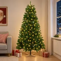 vidaXL Kunstkerstboom 120 cm 150 LED's Warmwit PVC Groen