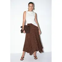 Trendyol TRENDYOLMİLLA Dames Bruin Grafisch Midi Rokken