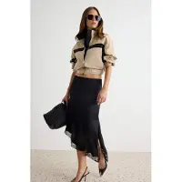 Trendyol TRENDYOLMİLLA Dames Zwart Effen Midi Zeemeermin Rokken