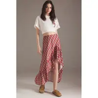 Trendyol TRENDYOLMİLLA Dames Meerkleurig Geruit Midi Asymmetrisch Asymmetrisch Rokken