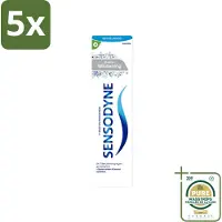 Sensodyne 5 x – Tandpasta – Gentle Whitening – 75 ml - Wasstrips - Gevoelige Tanden - Tandpasta - Witte Tanden - Fluoride - Tandgevoeligheid