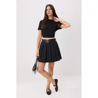 Trendyol TRENDYOLMİLLA Dames Zwart Effen Kort / Mini Skort Rokken