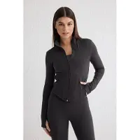 Trendyol TRENDYOLMİLLA Dames Grijs Effen Getailleerd Sport Blazers