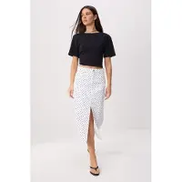 Trendyol TRENDYOLMİLLA Dames Wit Stippen Maxi Rokken