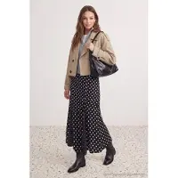 Trendyol TRENDYOLMİLLA Dames Zwart Stippen Midi Zeemeermin Rokken