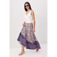 Trendyol TRENDYOLMİLLA Dames Roze Bloemen Maxi A-lijn Rokken