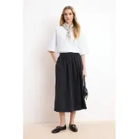 Trendyol TRENDYOLMİLLA Dames Grijs Effen Maxi Skater Rokken